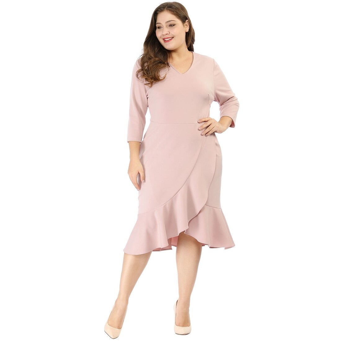 wrap plus size formal dresses