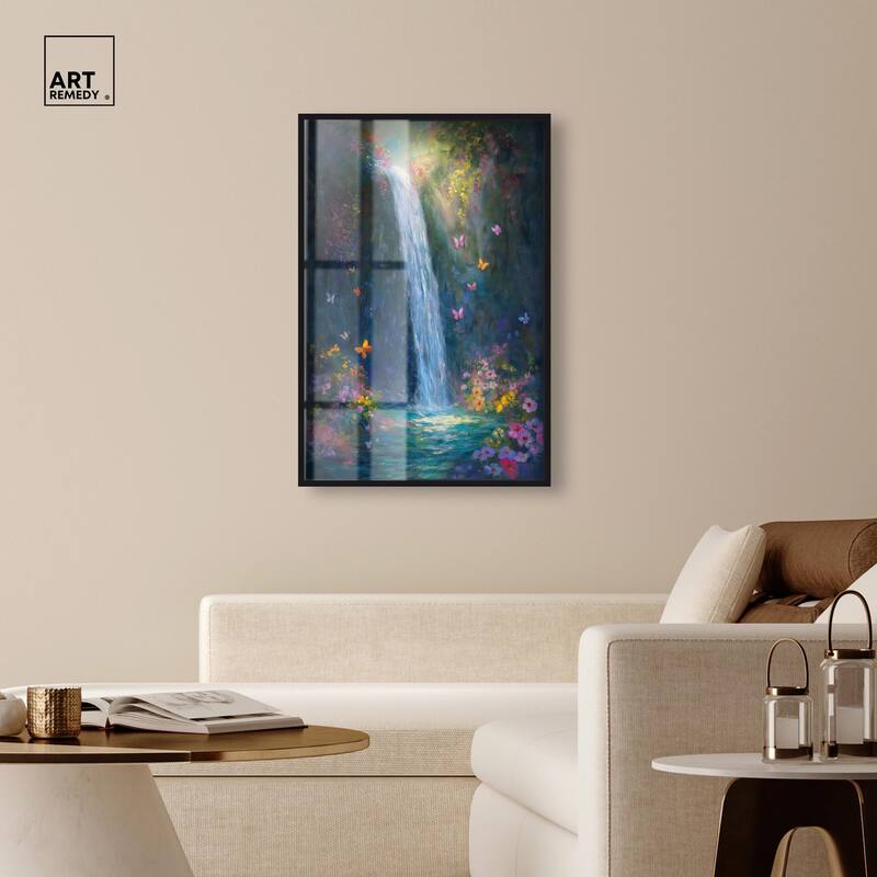 Hidden Falls II Shadowbox by Art Remedy
