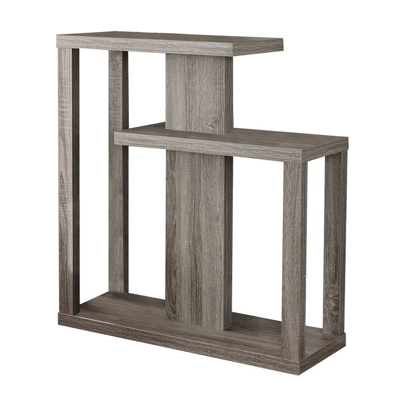 32" Taupe Free form Floor Shelf Console Table With Storage - 31.5”L x 11.75”W x 34”H - Taupe