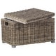 preview thumbnail 5 of 5, SAFAVIEH Mikasi Grey Natural Rattan Storage Trunk - 29.9" x 18.1" x 18.7"