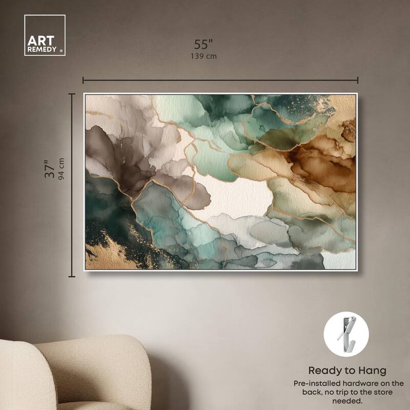 Golden Estuary II Canvas by Art Remedy