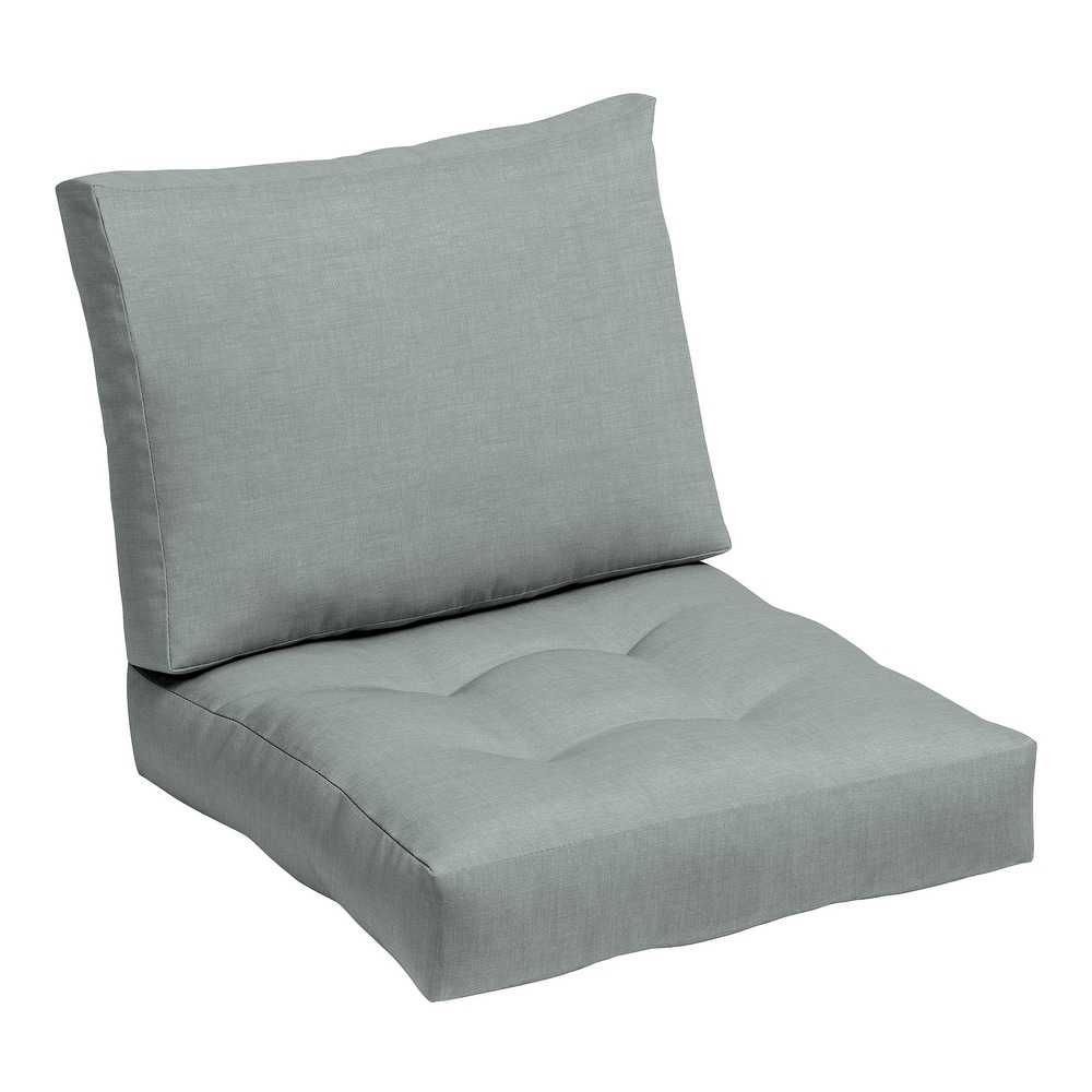 ARDEN Outdoor Plush Modern Tufted Blowfill Deep Seat Set, 24 x 24