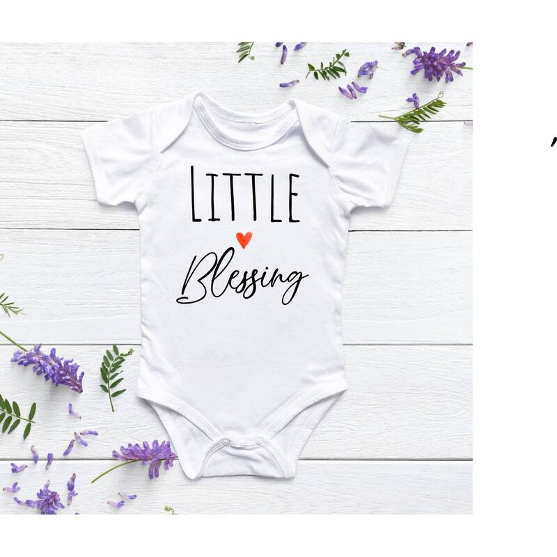 Little Blessing Religious - Baby Boy Girl Clothes Infant Bodysuit Funny Cute Newborn - Natural - 0-3M