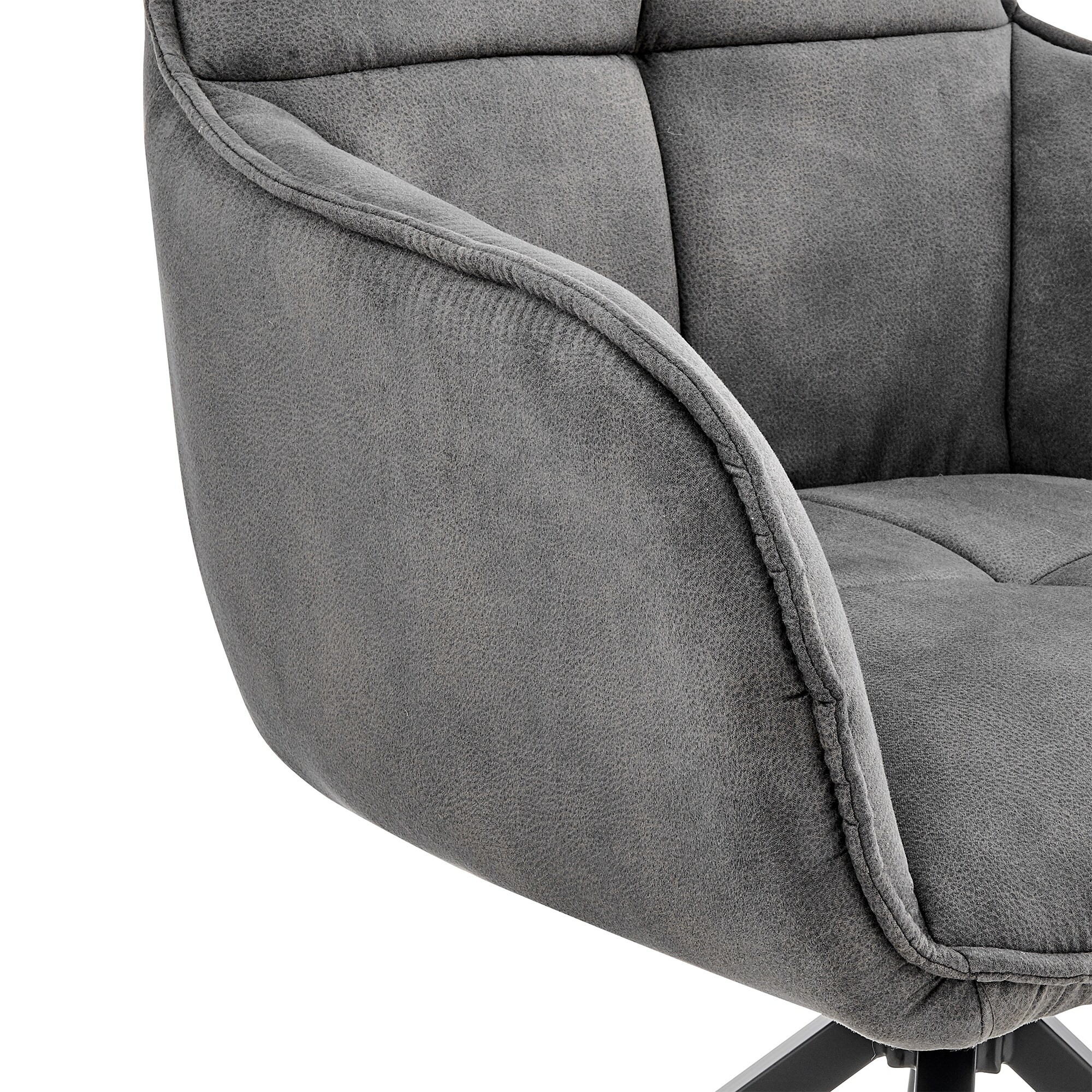 Noah Upholstered Dining Arm Chair with Metal Star Base On Sale