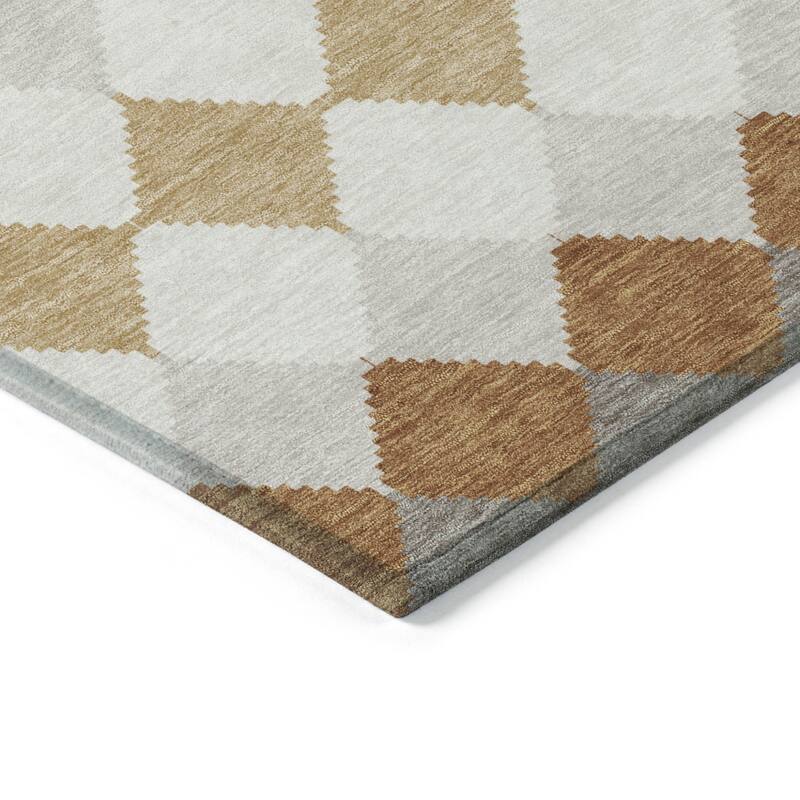 HomeRoots Geometric Transitional Rectangle Outdoor Rug