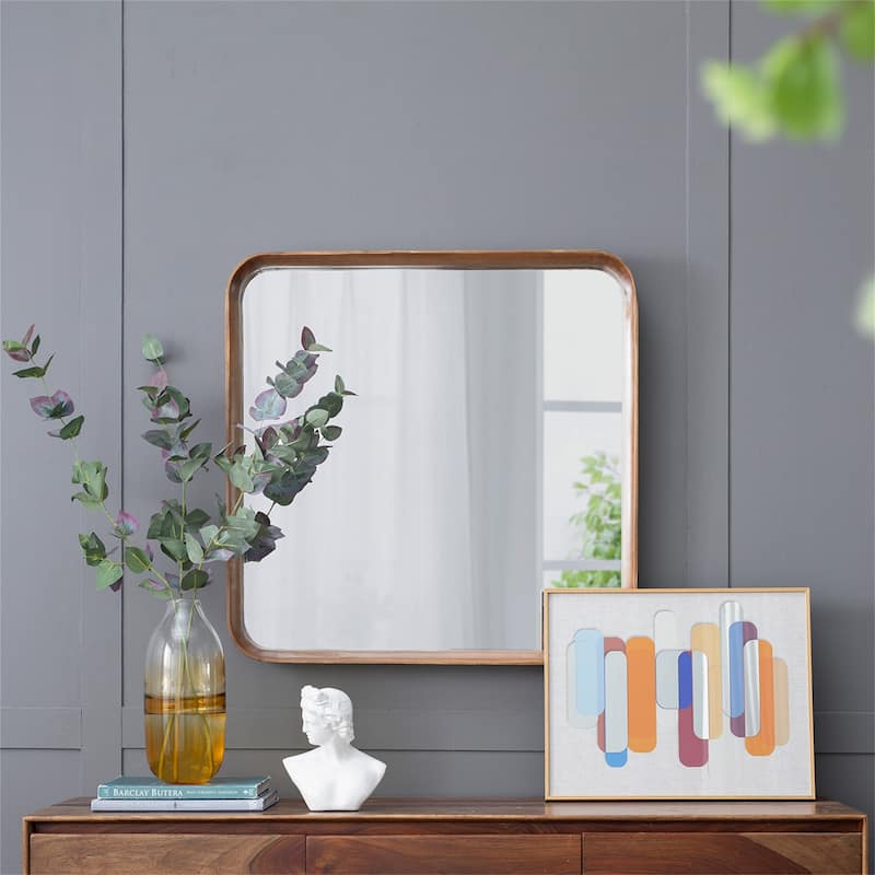 Irrgeular Mirror with Wood Frame
