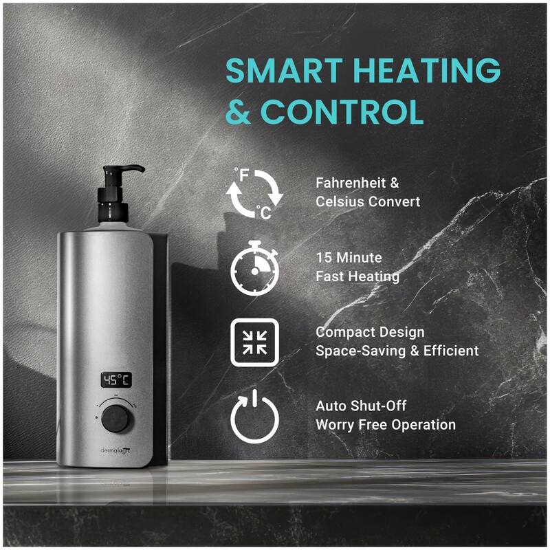 DERMALOGIC Massage Oil Warmer for Professional Spa, Matte Grey - N/A