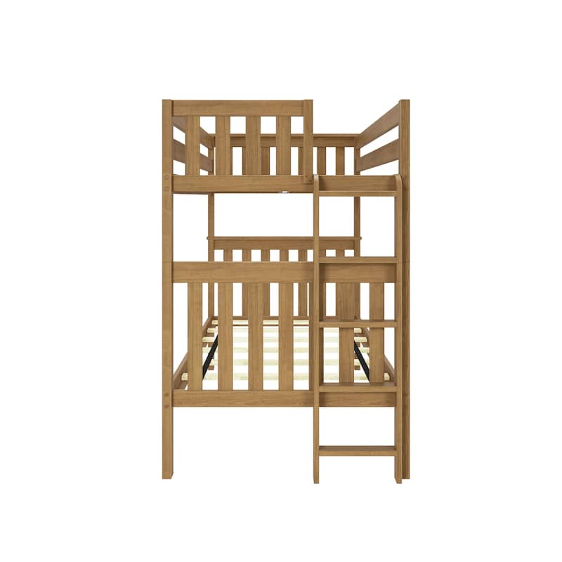 Max and Lily Twin over Twin Bunk Bed with Ladder on End