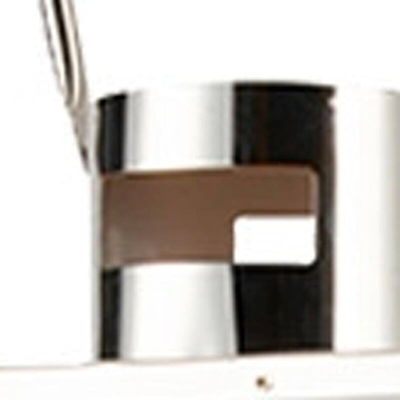 Set of Two Clear And White Glass And Solid Wood Floor Lantern Candle Holders