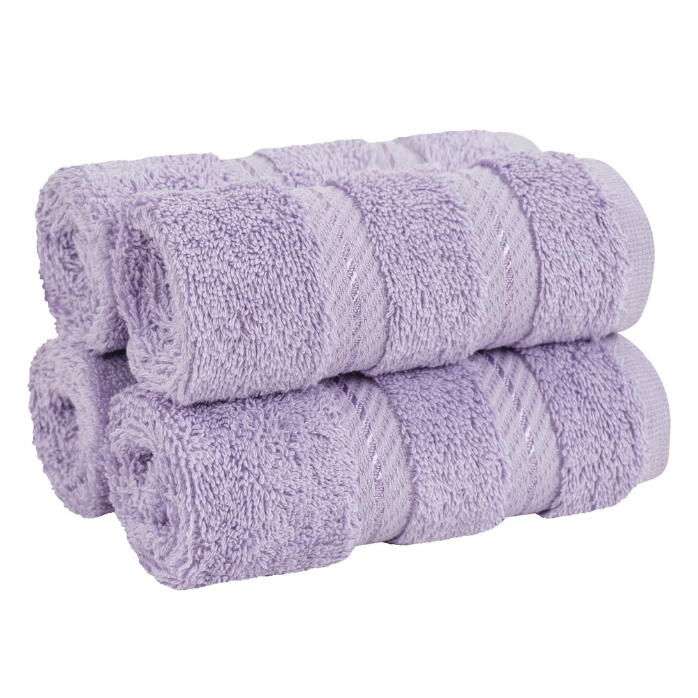 Shop LC Set of 24 Kitchen Towels Dish Cloths 100% Cotton Purple Checkered Pattern 12x12 inch, Size: 12 x 12