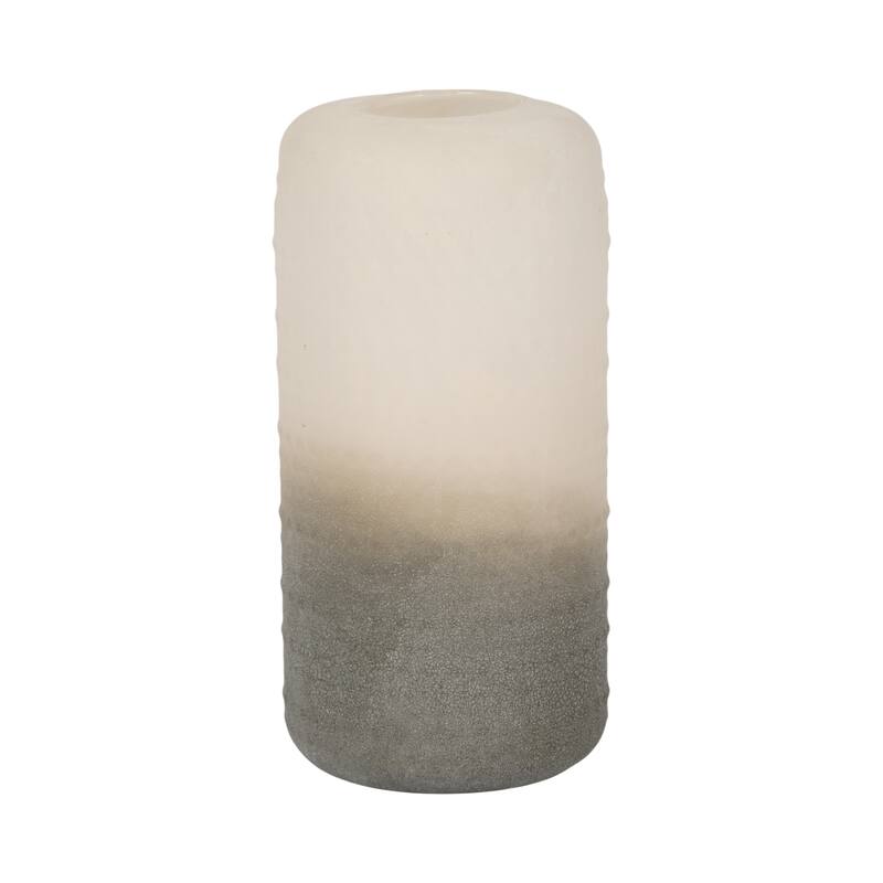 Sagebrook Home 11-inch Textured 2-tone Glass Vase, Exquisite Glass Craftsmanship