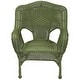 preview thumbnail 5 of 7, Wicker Outdoor Patio Conversation Set - Moss Green - 4pc