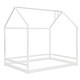 preview thumbnail 7 of 9, Size House Bed , Playhouse Design with Roof, Sturdy Pine Wood Frame, Semi-Enclosed Space