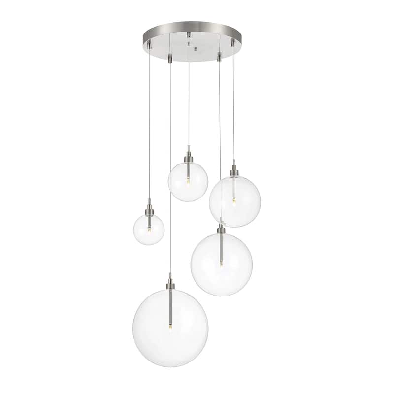 Meridian M10099 5 Light 28" Wide LED Multi Light Pendant