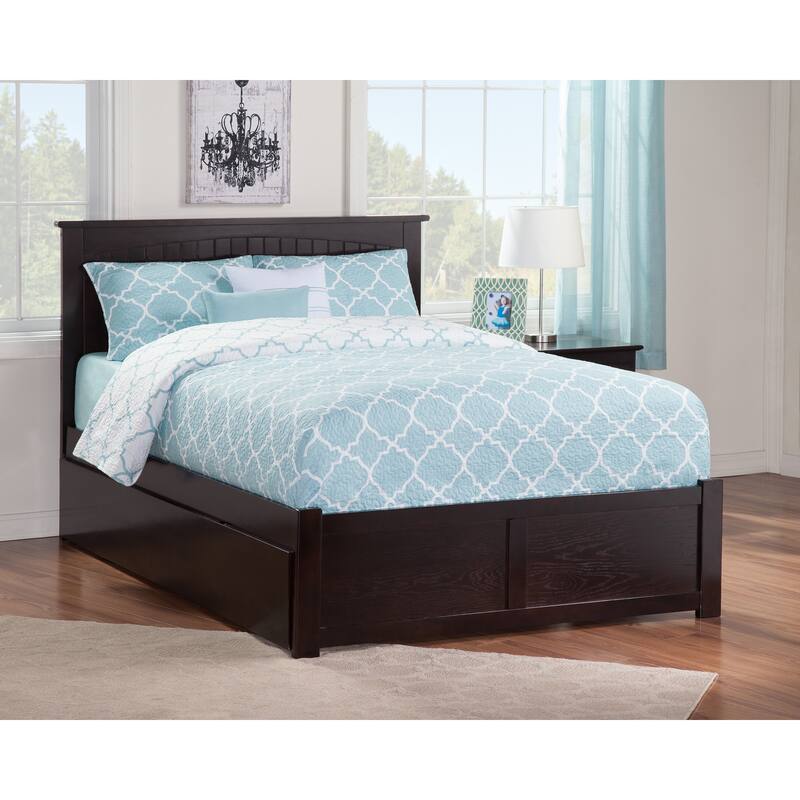 AFI Nantucket Solid Wood King Platform Bed with Footboard and Twin XL Trundle