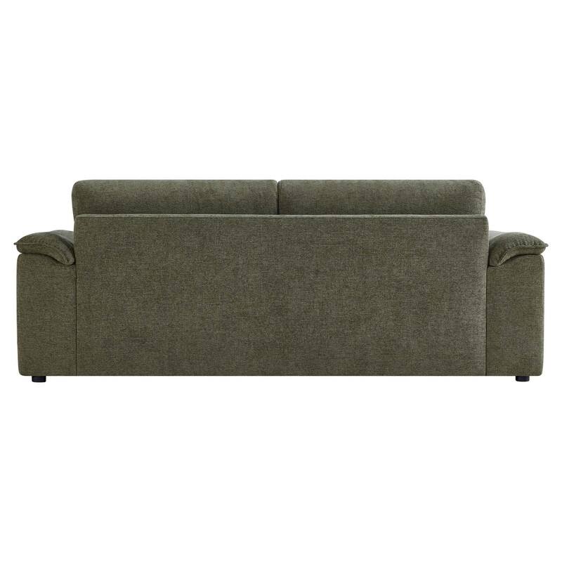 Spruce & Spring Upholstered Curved 3 Seat Sofa for Living Room