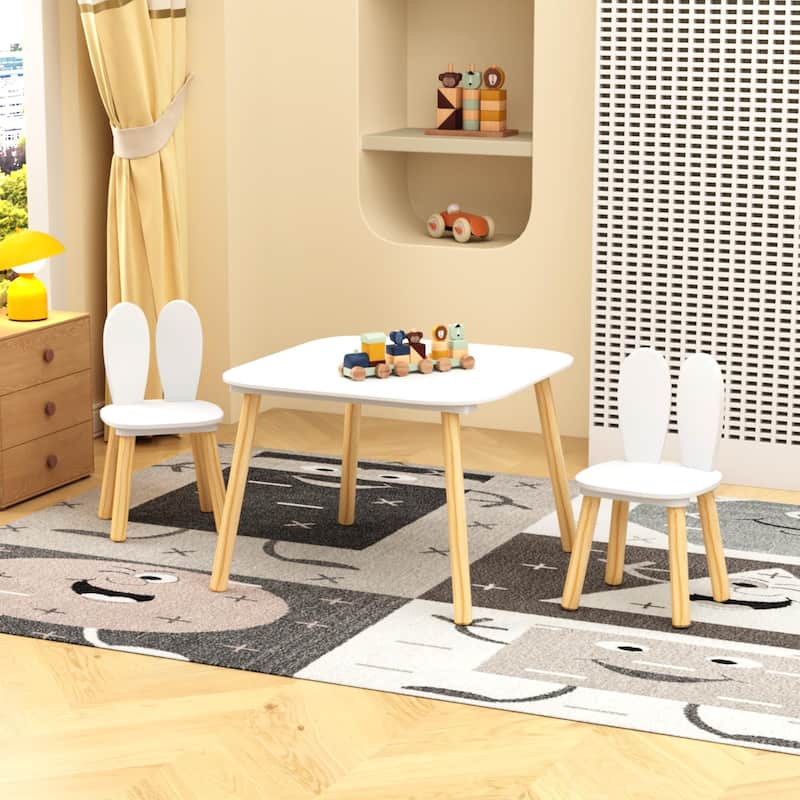 Anmytek Kids Activity Table and Chair Set with Storage, Toddler Play Craft Learning Desk for Playroom