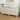 Light Gray Wooden Washed Circular Woven Rattan 3 Door Media Credenza Sideboard with Round Silver Knobs