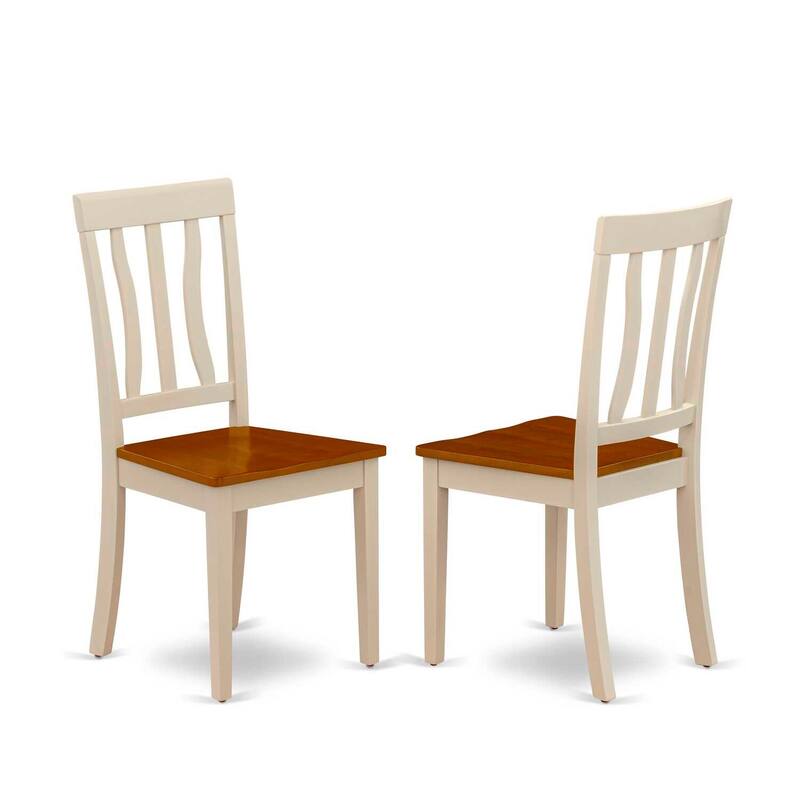 5-Piece Round Buttermilk and Cherry Finish Solid Wood Top Dining table with 4 Chairs with