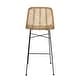 preview thumbnail 18 of 16, Rattan Bar Stool with Metal Frame