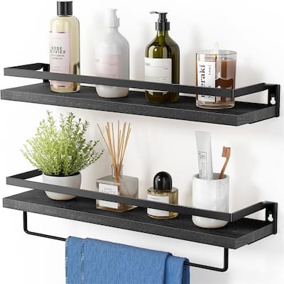 Decor Shelves Set of 2, Black - AMFS01B