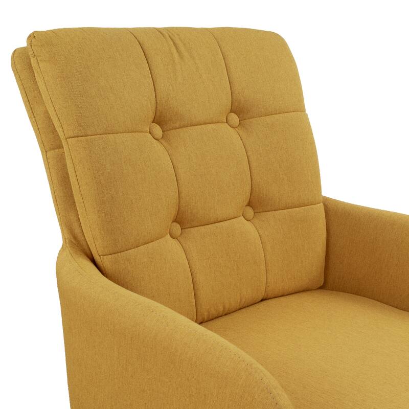 Art Leon Upholstered Dining Swivel Armchair with Tufted Back