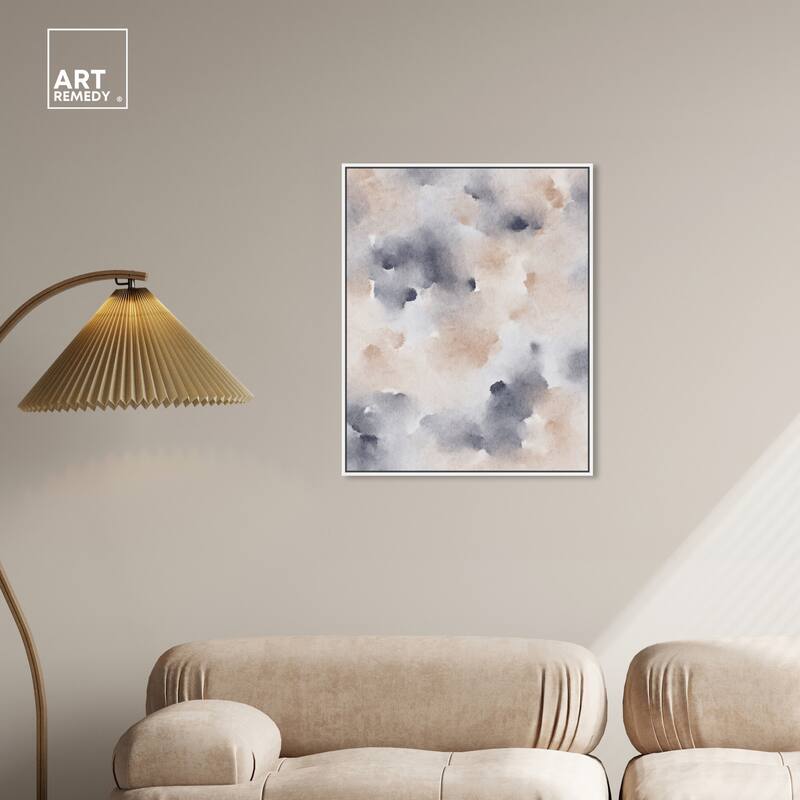 Art Remedy Fluff And Cotton Framed Watercolor Boho Abstracts