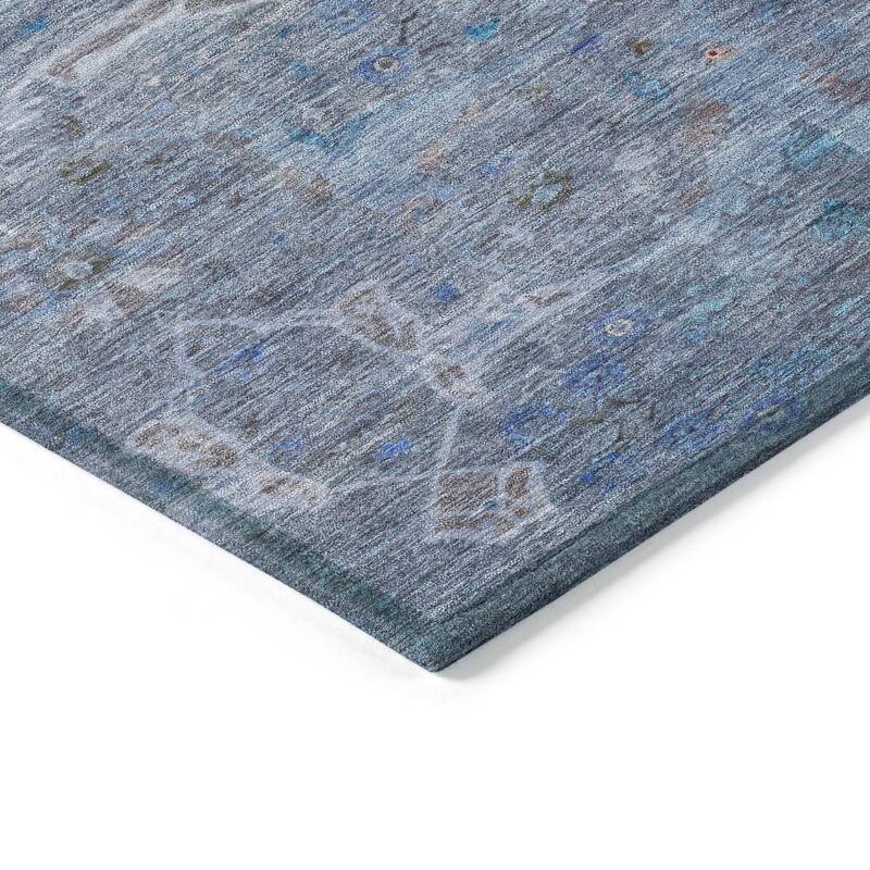 Machine Washable Indoor/ Outdoor Vintage Traditional Chantille Rug