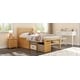preview thumbnail 13 of 13, Twin Size Wood Platform Bed with Removable Shelves, 2-Storage Drawers, Natural