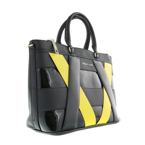 black and yellow handbag