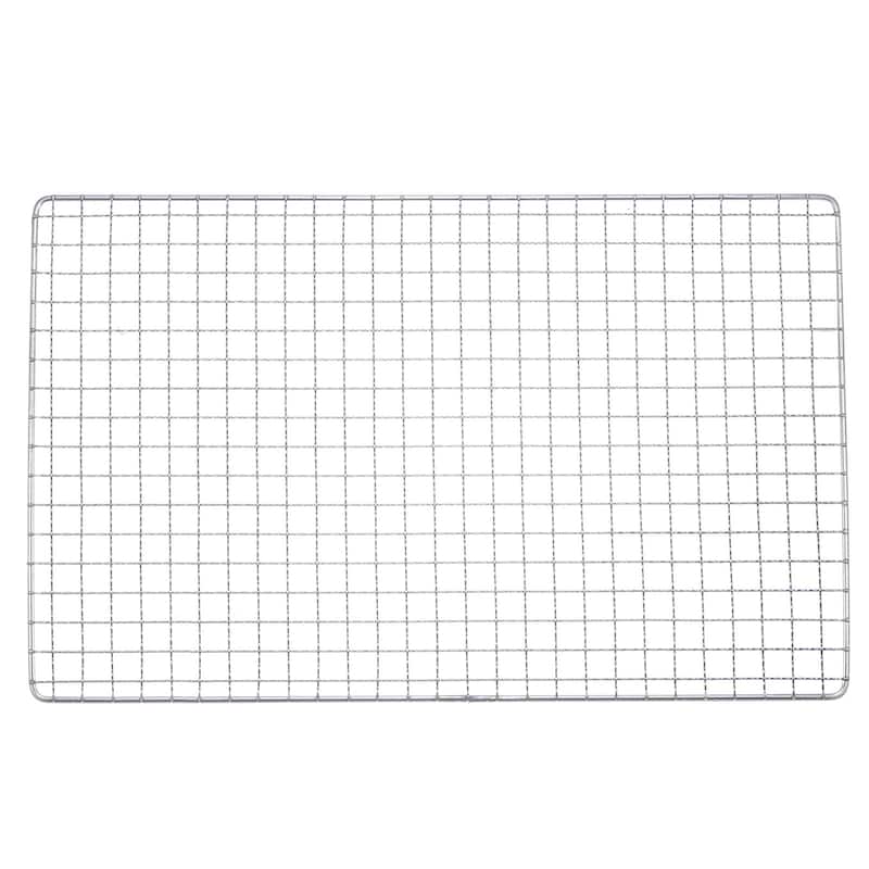 2pcs Square BBQ Grill Net 17.3"x11.6" Stainless Steel Barbecue Mesh for Baking
