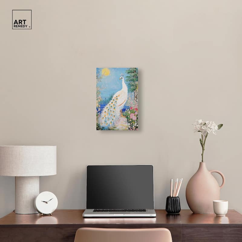 Peacock in Paradise Canvas by Art Remedy, Gallery Wrapped