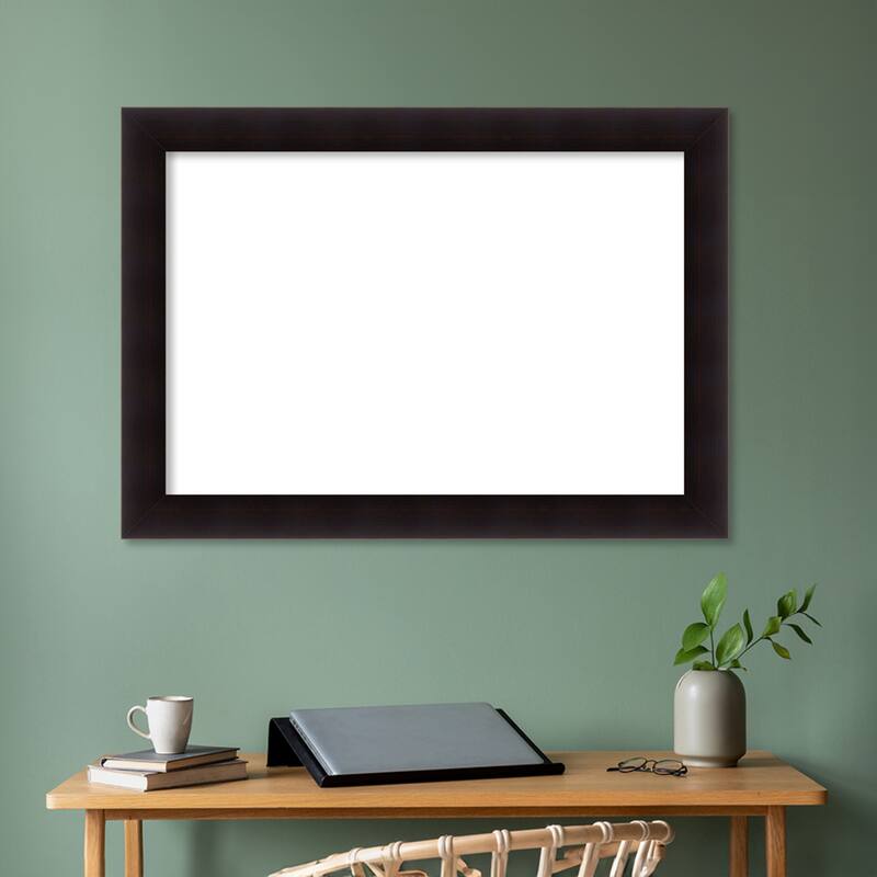 Amanti Art Portico Espresso Framed Dry Erase Magnetic Board