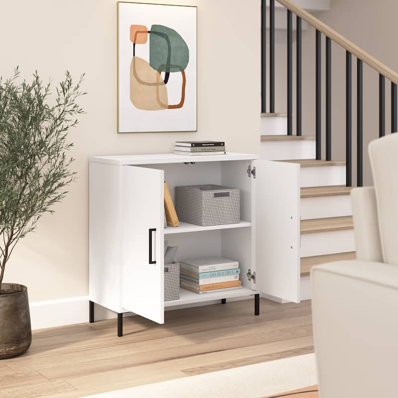 Salinas Small Storage Cabinet with Doors and Shelves by Bush Furniture