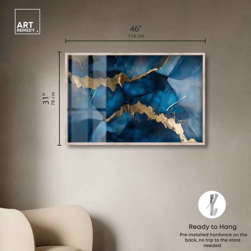 Dark Texture Golden Touch III Shadowbox by Art Remedy