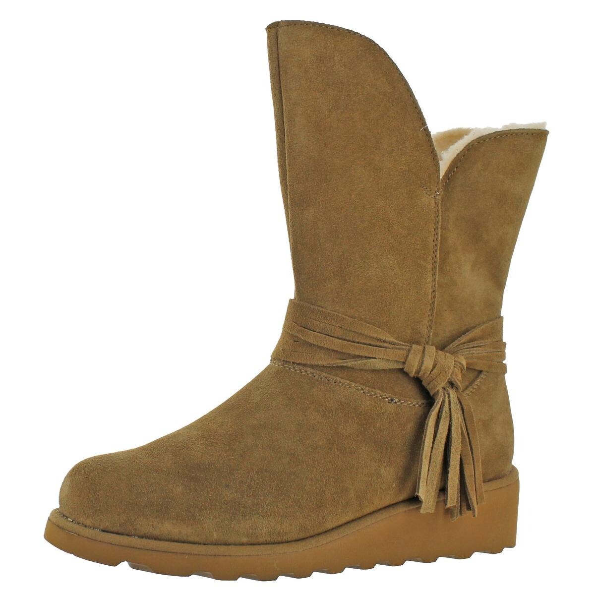 Shop Bearpaw Womens Tonya Wedge Boots Waterproof Winter