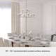 preview thumbnail 4 of 12, Hunter Xidane Metal and Glass Orb Chandelier - Entry, Kitchen or Dining Room Table, Bedroom - Mid-Century Modern, Transitional