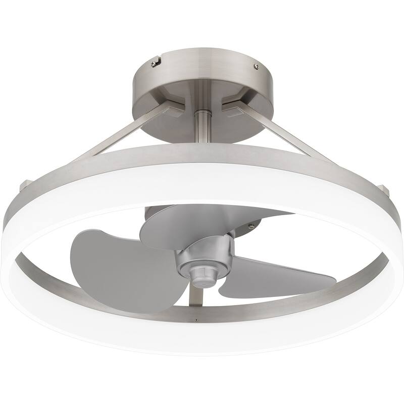 Cohen Integrated LED Brushed Nickel Fan Light
