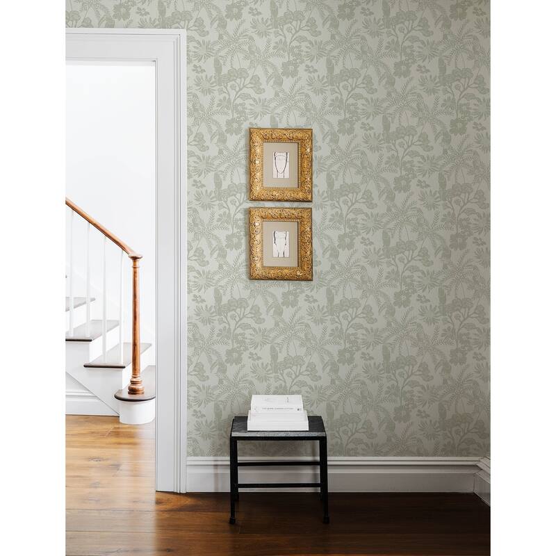A-Street Prints Jacaranda Sage Tropical Trail Wallpaper