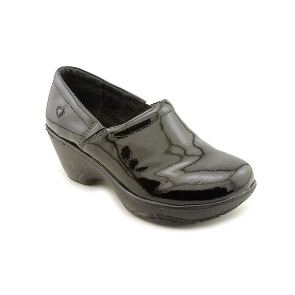 black patent leather nursing shoes