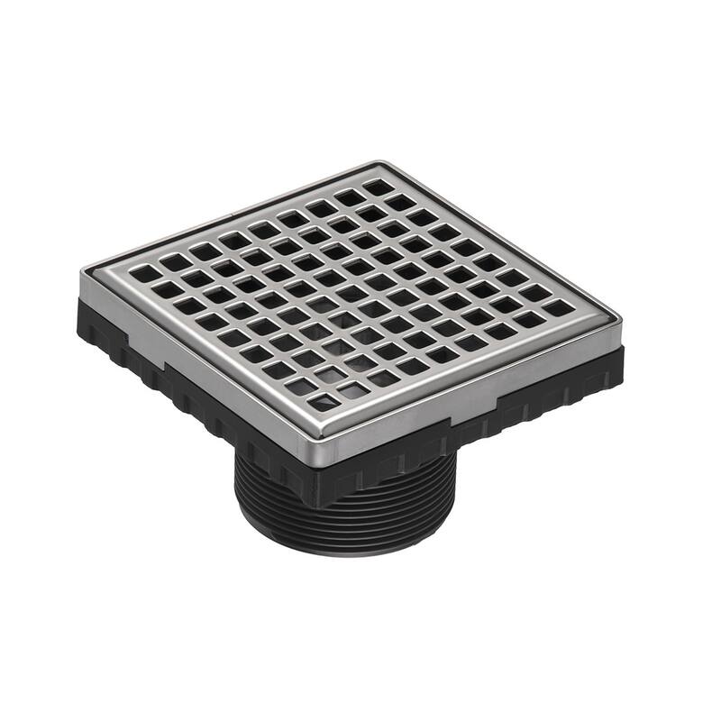 Infinity Drain LQ4-2 4"x4" LQD 4 Squares Pattern Center Drain - 2"