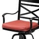 preview thumbnail 75 of 77, Outdoor Patio Bar Stools Aluminum Swivel Bar Chair with Sunbrella Cushion - 21.7 in W x 16.5 in D x 46 in H