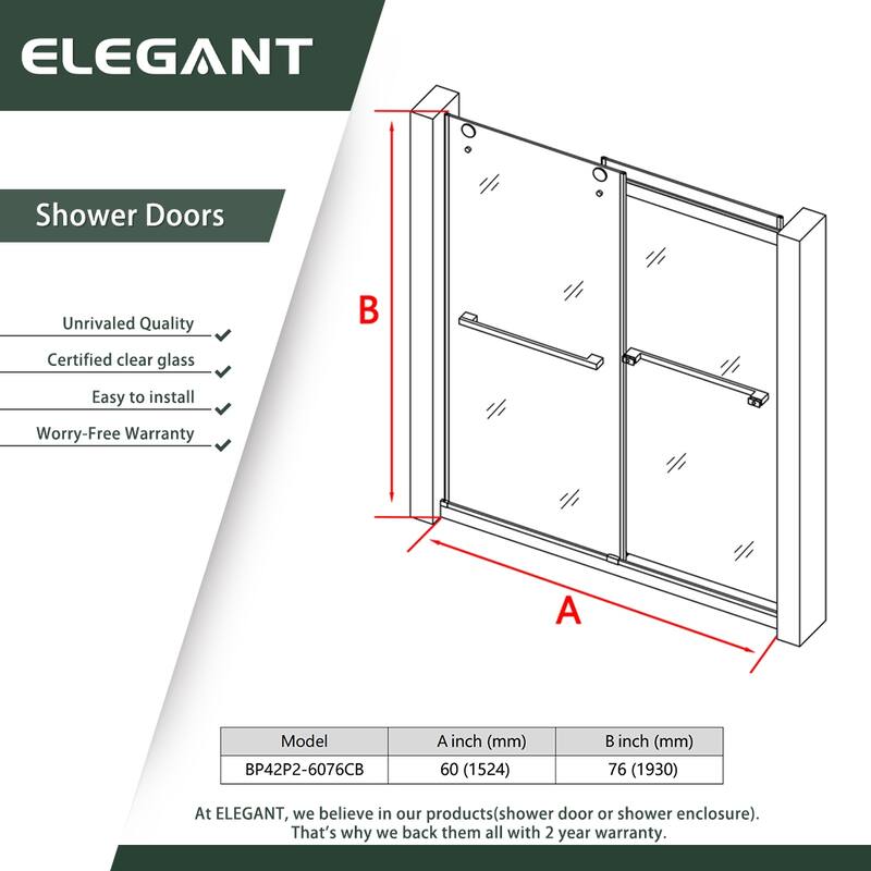 Elegant Frameless Sliding Shower Doors Stainless Steel