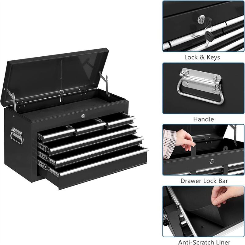 Rolling Tool Chest with Wheels Garage Storage Cabinet Tool Box - 13"D x 26.8"W x 42.1"H