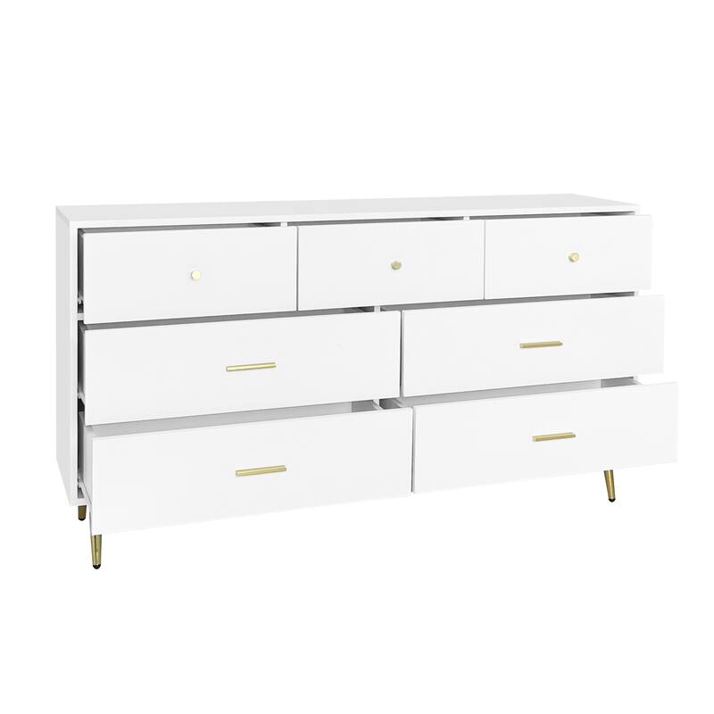 7-Drawers Chest with Golden Handle and Legs