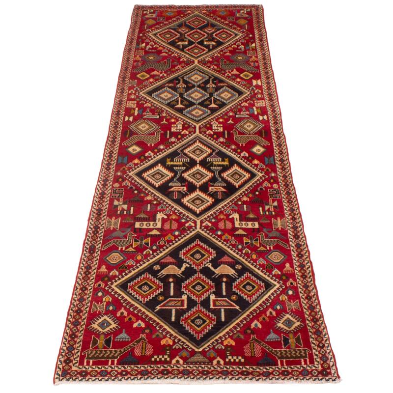 ECARPETGALLERY Hand-knotted Konya Anatolian Red Wool Rug - 3'1 x 10'11