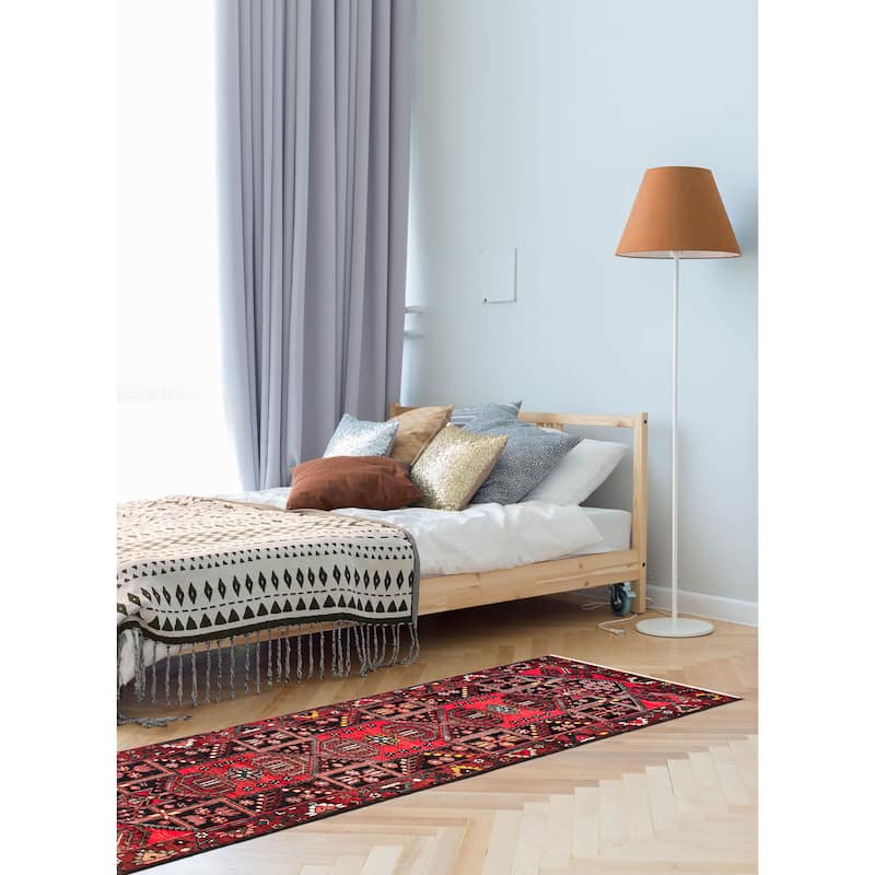 ECARPETGALLERY Hand-knotted Anadol Red Wool Rug - 3'8 x 10'6