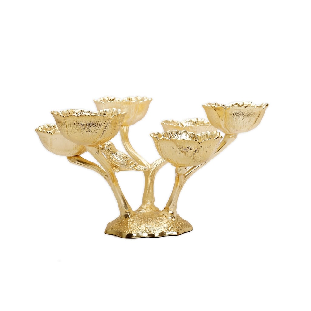 Alice Pazkus 14.5"L Gold 5 Bowl Relish Dish