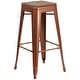 preview thumbnail 5 of 7, 30" High Backless Barstool with Square Wood Seat