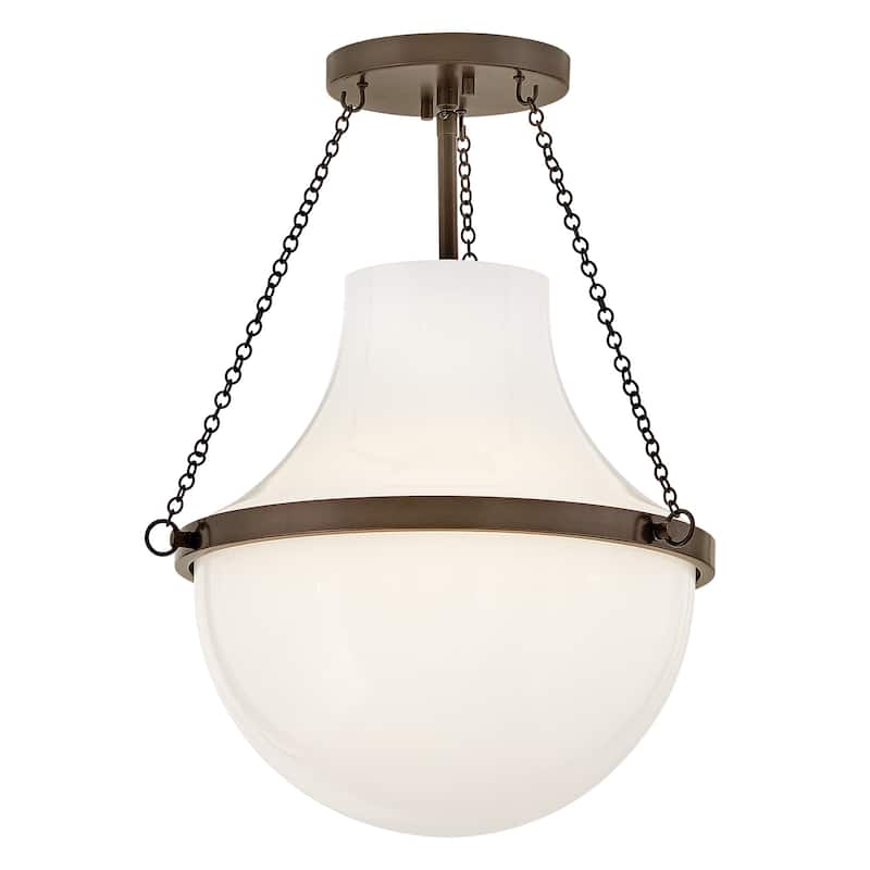 Hinkley Lighting 46891 Collins 15" Wide Semi-Flush Ceiling Fixture - Heritage Bronze